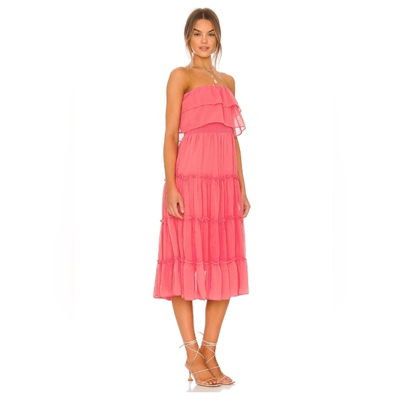 1. State Strapless Midi Dress in Juneberry - Picture 2 of 11